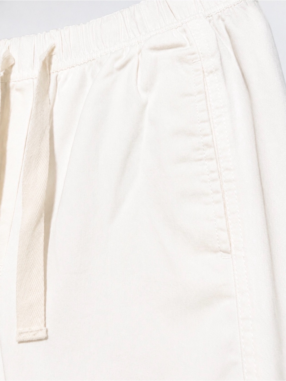 ZARA Women’s White Cotton Pull-On Pants Size L Relaxed Fit Drawstring NWOT - Picture 6 of 13